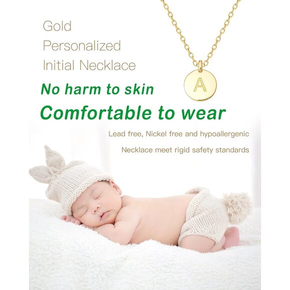 Personalized 18k Gold Initial Necklace - Elegant Minimalist Jewelry for Her - Picture 8 of 9
